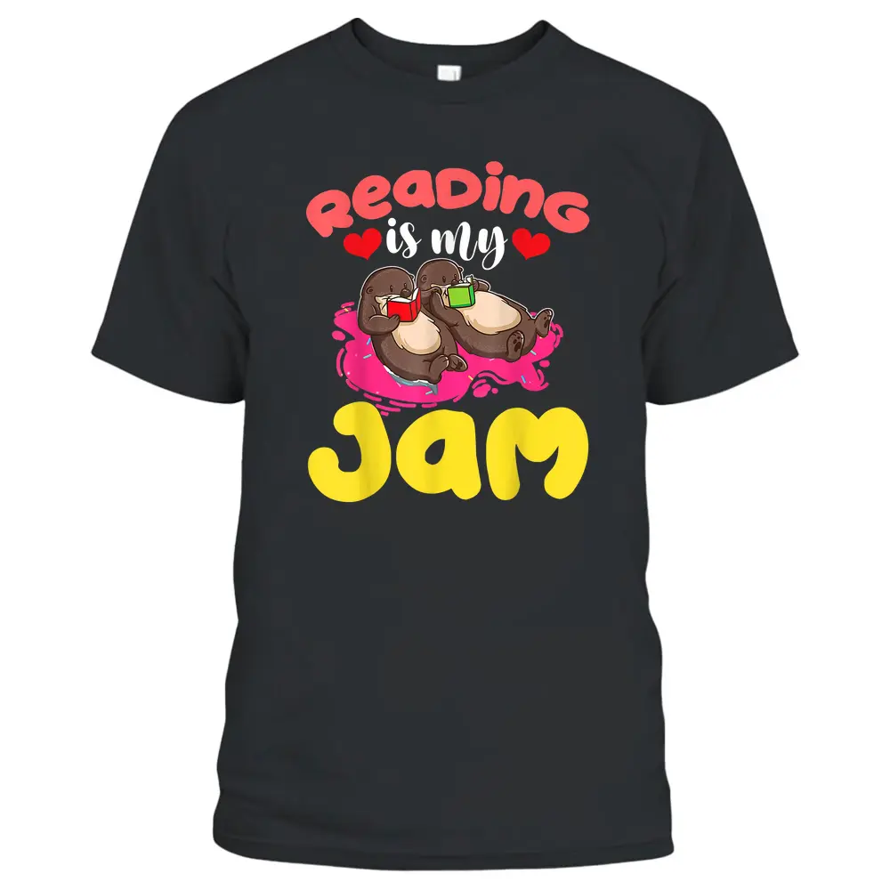 Read Teacher Cute Otter - Reading Is My Jam Otter Teacher T-Shirt