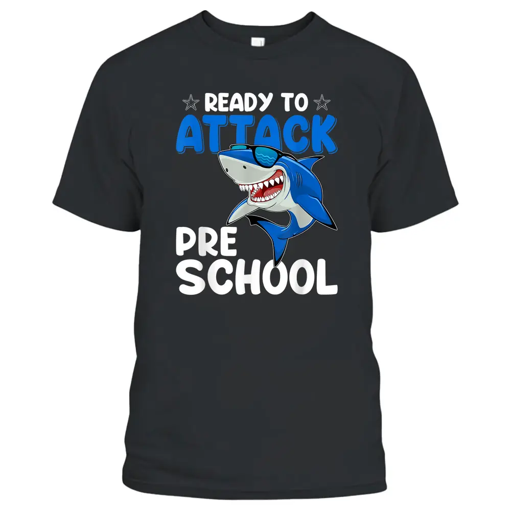 Ready To Attack Preschool Shark Preschool Teacher Student T-Shirt