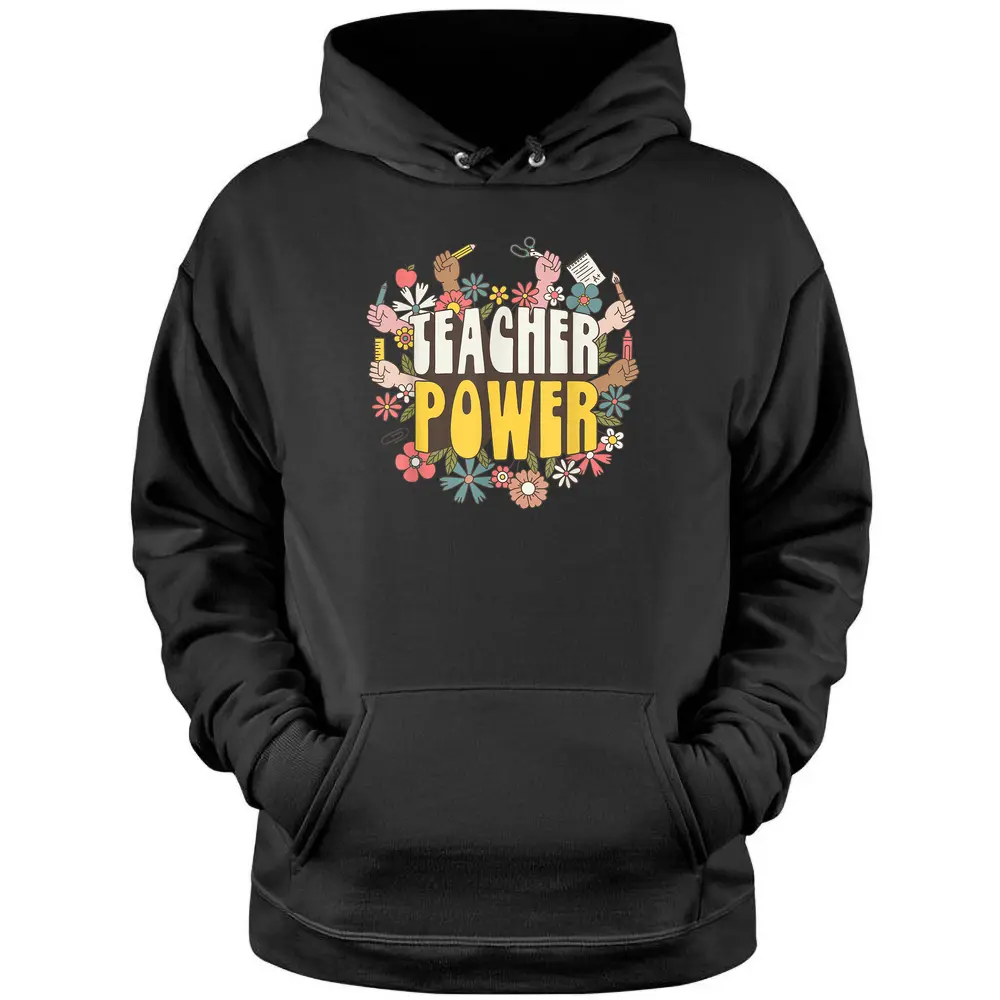 Retro Back To School Teacher Pullover Hoodie