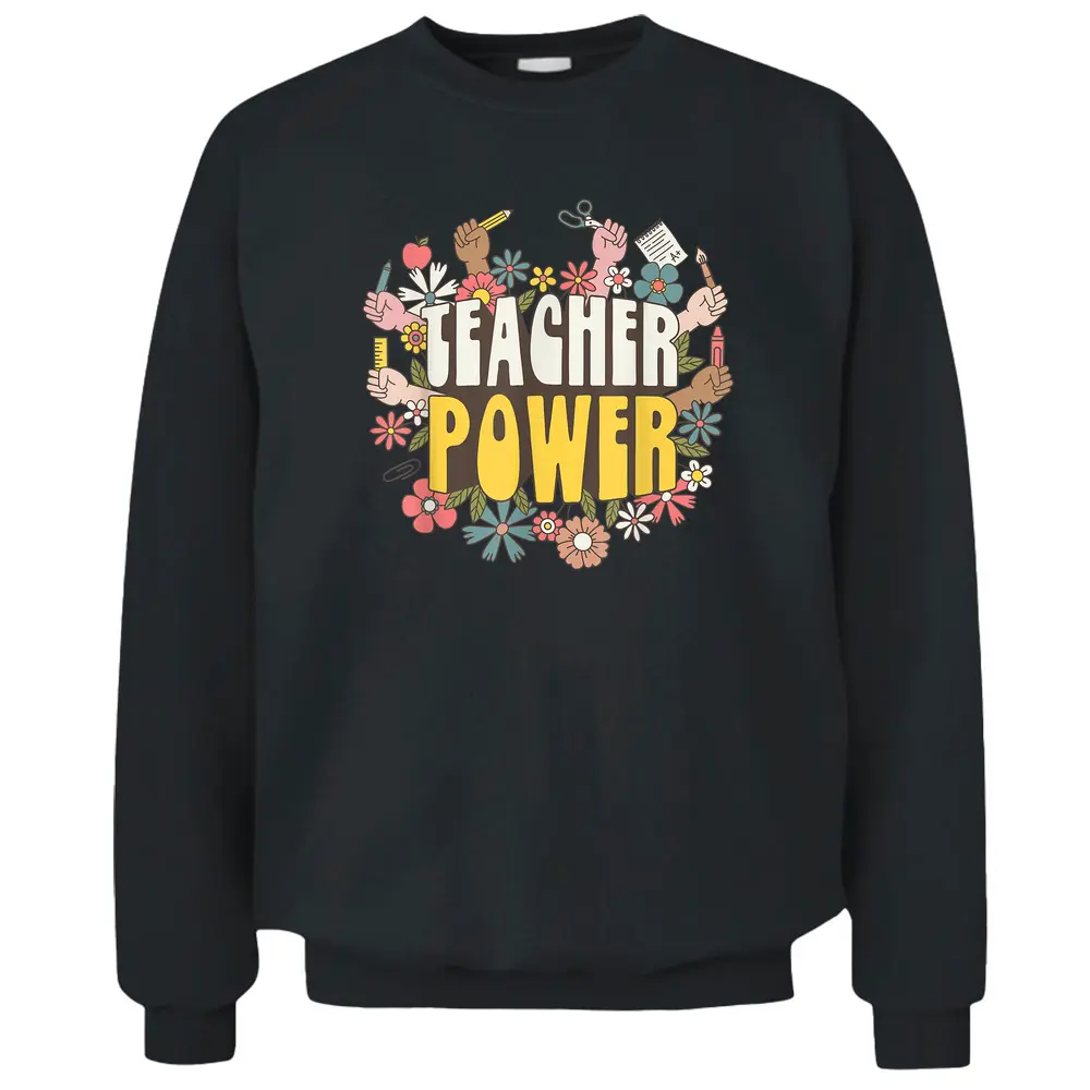 Retro Back To School Teacher Pullover Sweatshirt