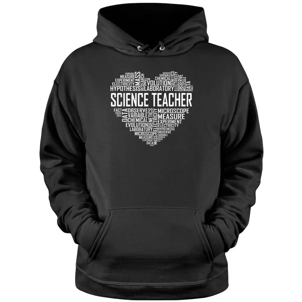 Science Teacher Heart Proud Science Teaching Design Pullover Hoodie