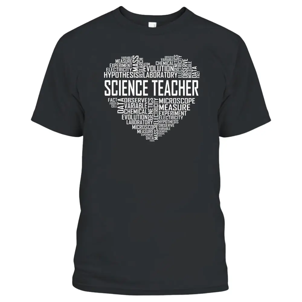 Science Teacher Heart Proud Science Teaching Design T-Shirt