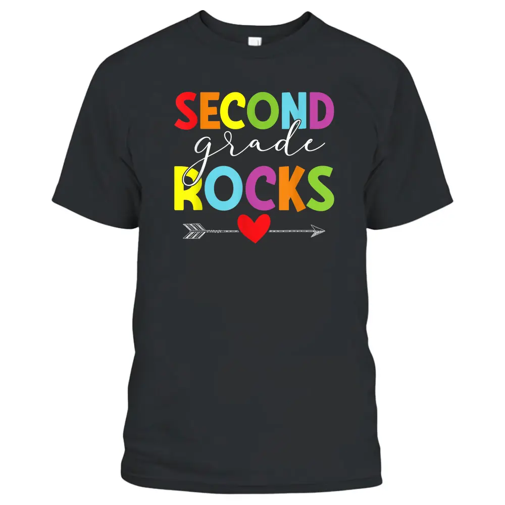 Second Grade Rocks Funny Back To School 2nd Graders Teachers T-Shirt