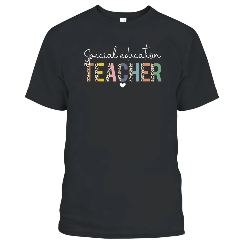 Sped Ed Special Education Teacher SPED Leopard Boho Rainbow T-Shirt