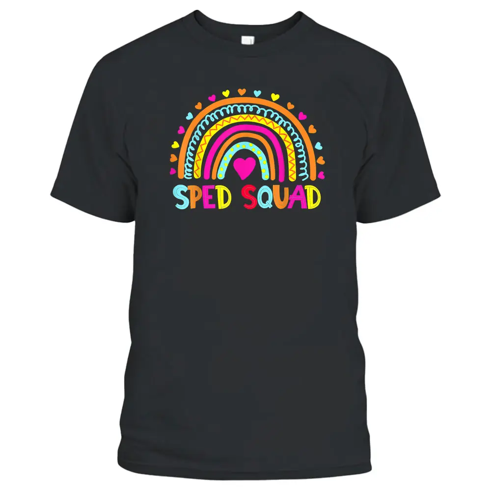 Sped Squad Special Ed Rainbow Teacher Back To School T-Shirt