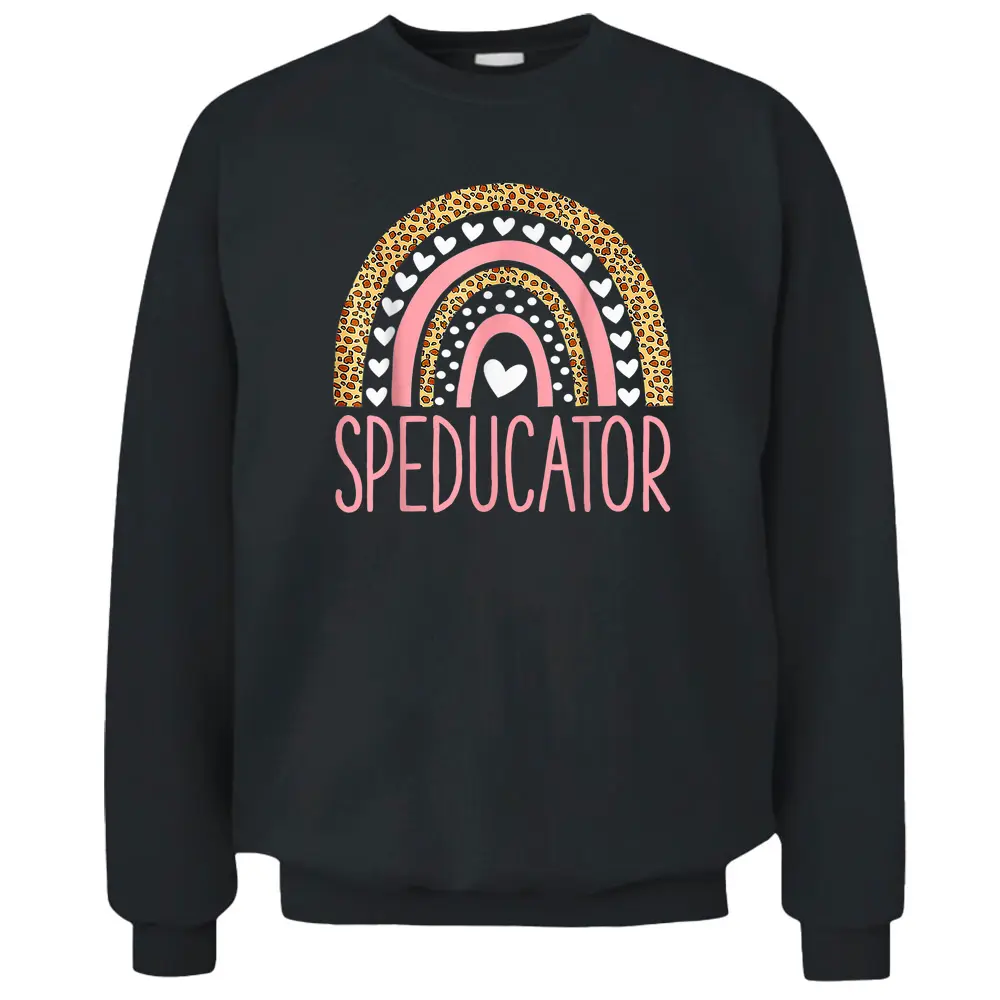 SPED Teacher - Speducator Heart - Speducator Rainbow Pullover Sweatshirt