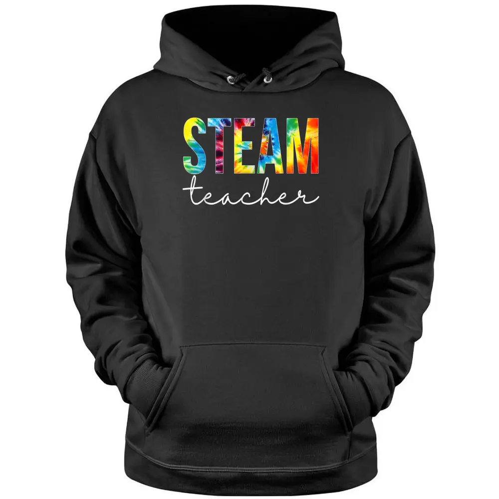 STEAM Teacher Tie Dye Hello Back To School Women Men Pullover Hoodie