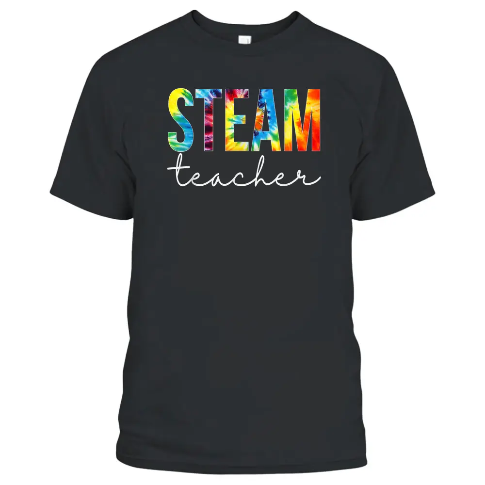 STEAM Teacher Tie Dye Hello Back To School Women Men T-Shirt