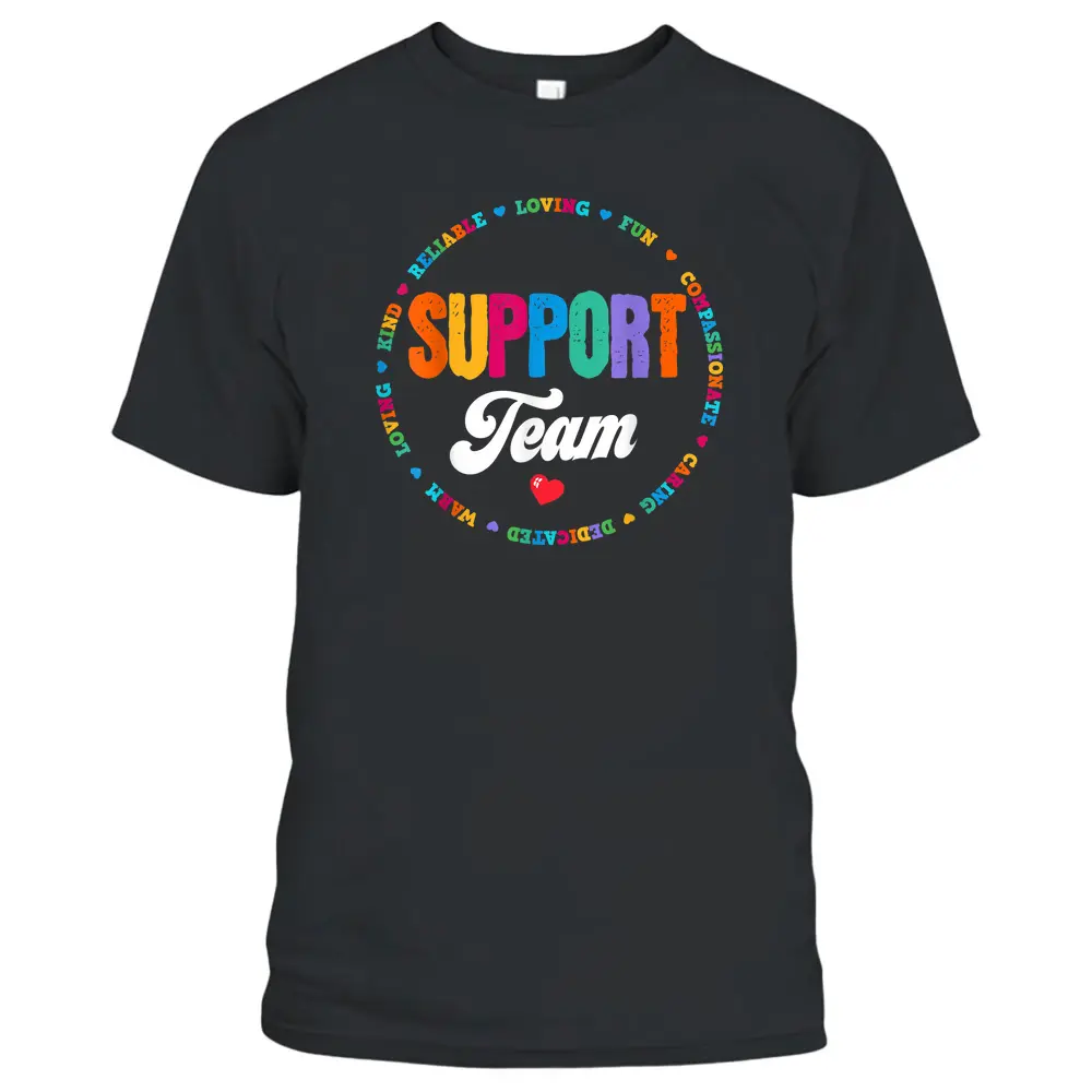 Support Team Crew Teacher Aides Teachers Squad Back School T-Shirt