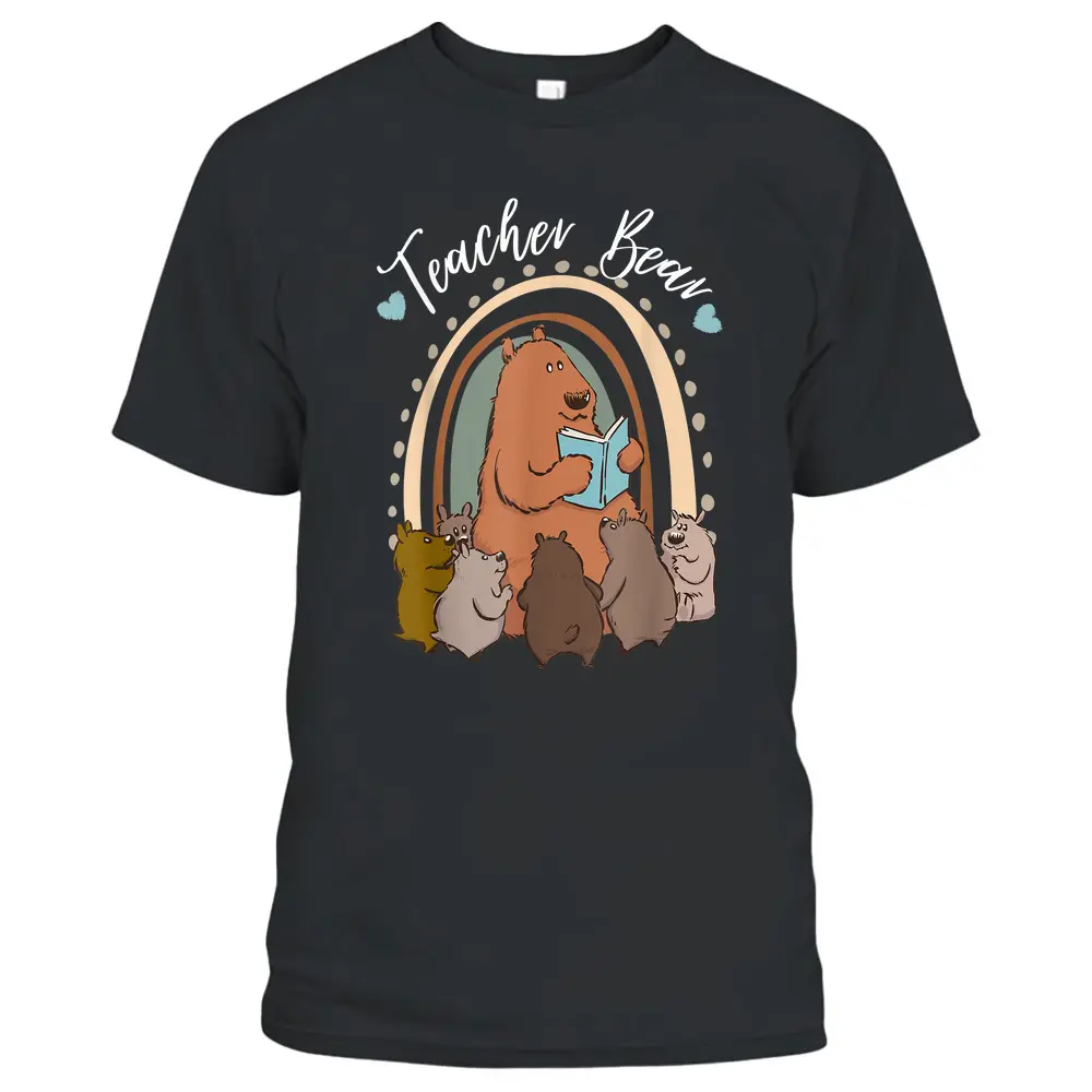 Teacher Bear Reading Appreciation Teacher T-Shirt