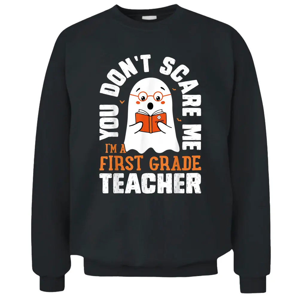 Teacher Halloween Costume Funny Teacher Student First Grade Pullover Sweatshirt