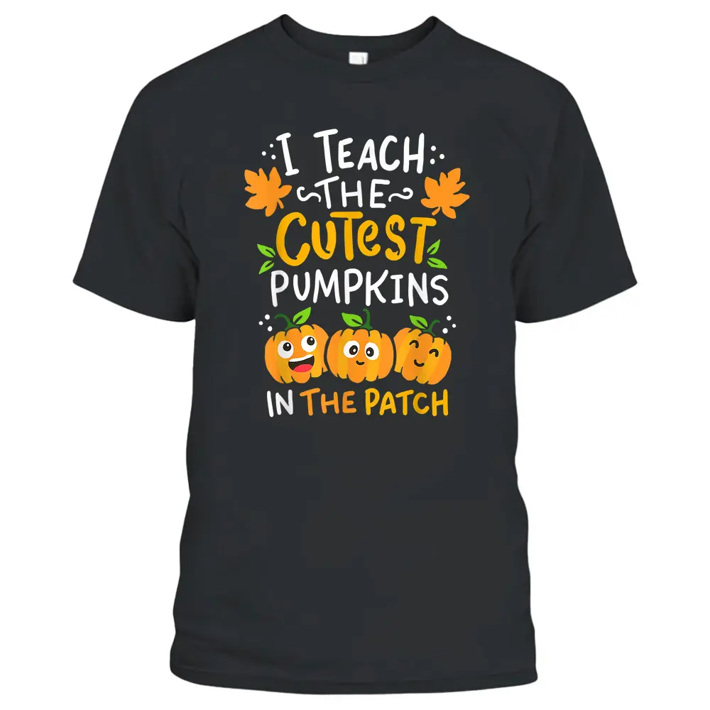 Teacher Halloween Pre K Teacher Kindergarten Cutest Pumpkins T-Shirt