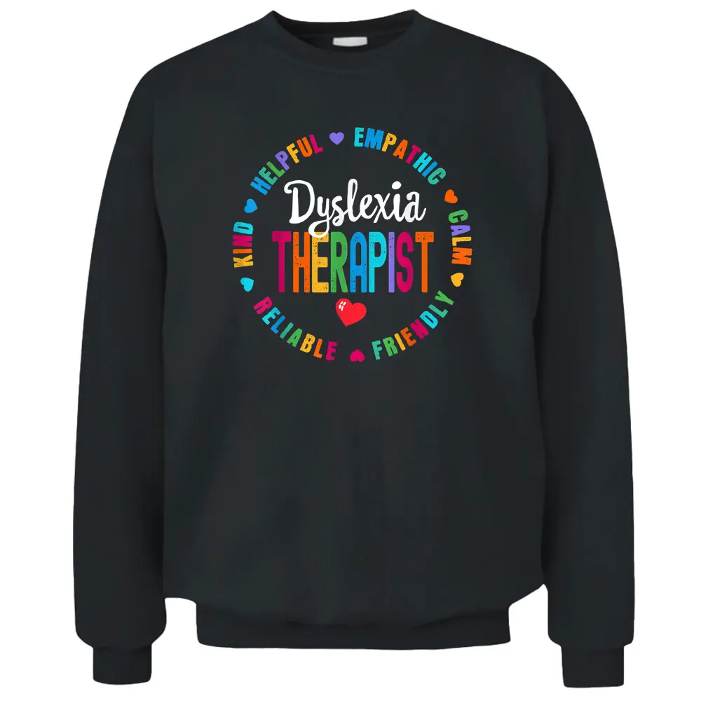 Teacher School Support Squad Reading Dyslexia Therapist Pullover Sweatshirt