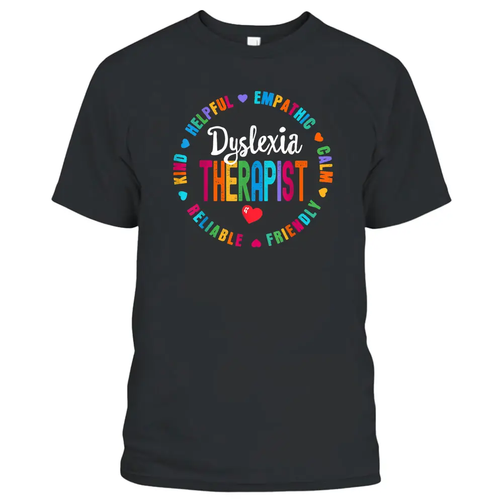 Teacher School Support Squad Reading Dyslexia Therapist T-Shirt