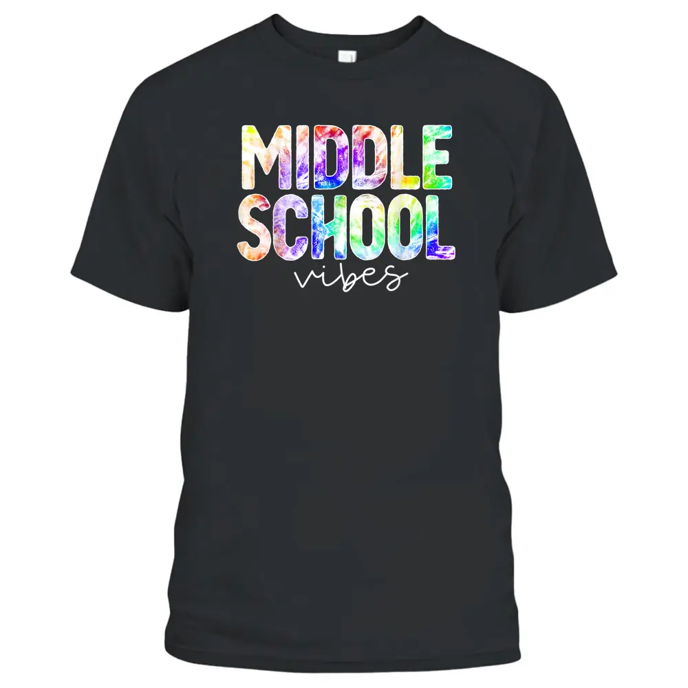 Teacher Student Middle School Vibes First Day Of School Kids T-Shirt