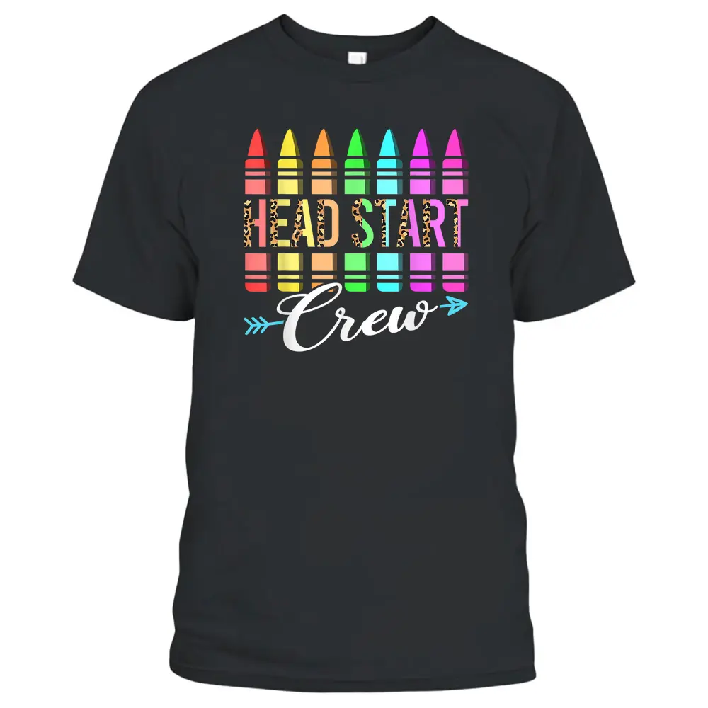 Team Head Start Crew Back To School Crayons Kids Teacher T-Shirt