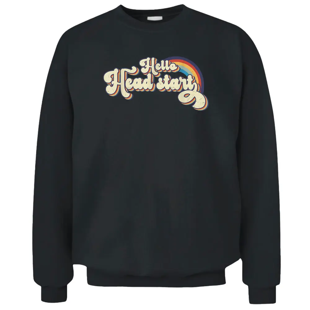 Team Head Start Squad Back To School Rainbow Kids Teacher Pullover Sweatshirt