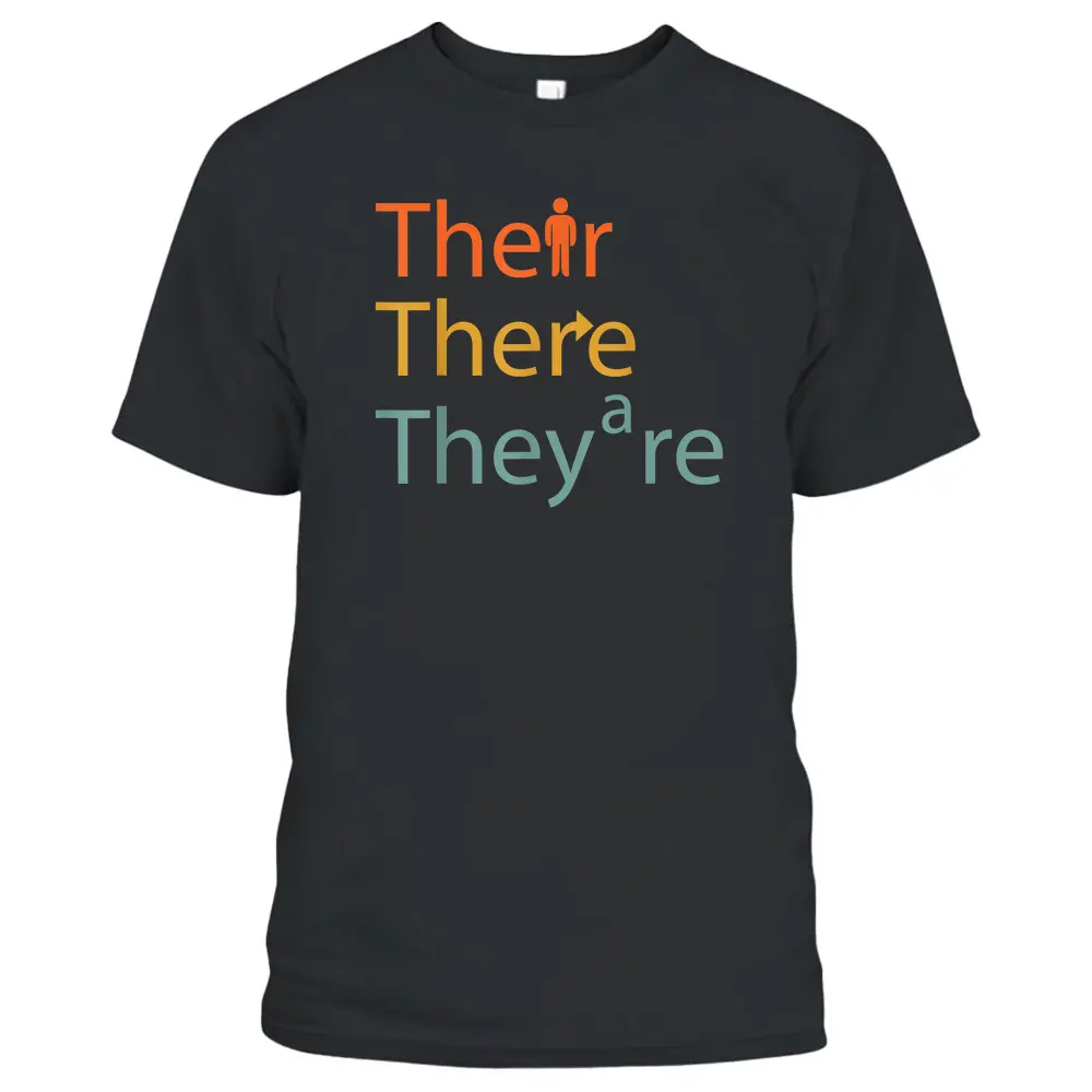 Their There And They're Vintage English Teacher Correct T-Shirt