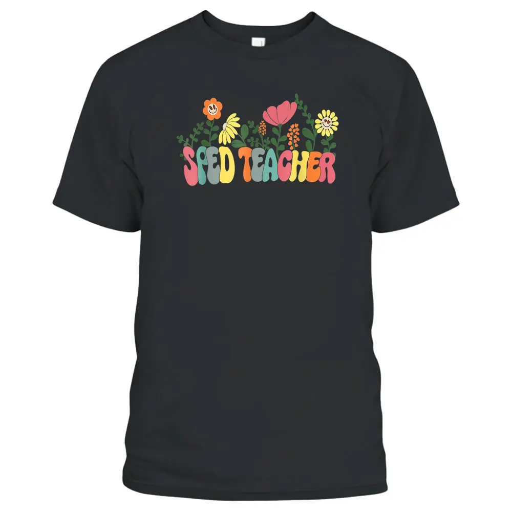 Vintage Floral SPED Teacher Mothers Day Special ED Teacher T-Shirt