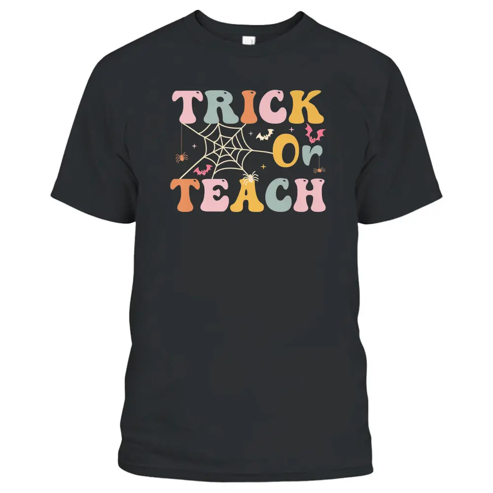 Vintage Trick Or Teach Funny Teacher Halloween Costume  T-Shirt