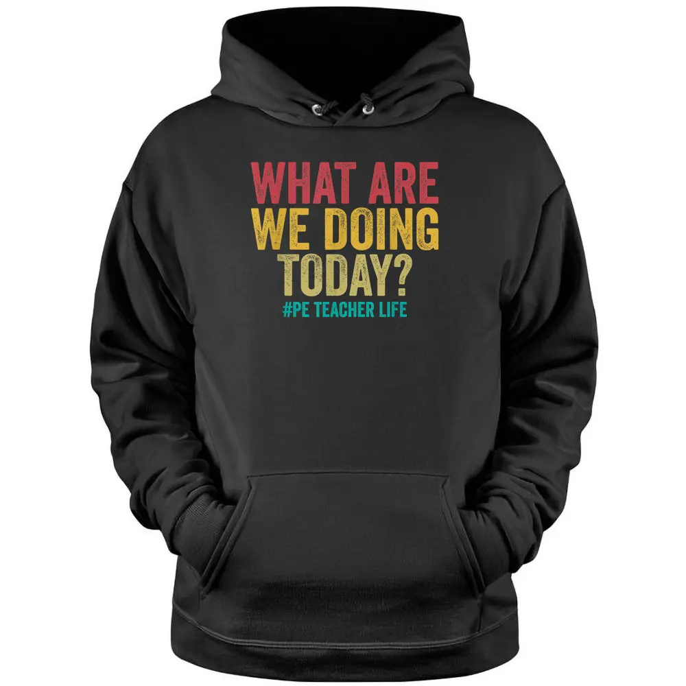 What Are We Doing Today - PE Teacher Life Funny Pullover Hoodie