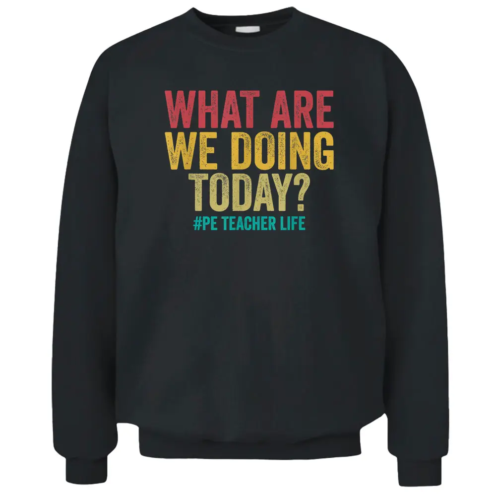 What Are We Doing Today - PE Teacher Life Funny Pullover Sweatshirt