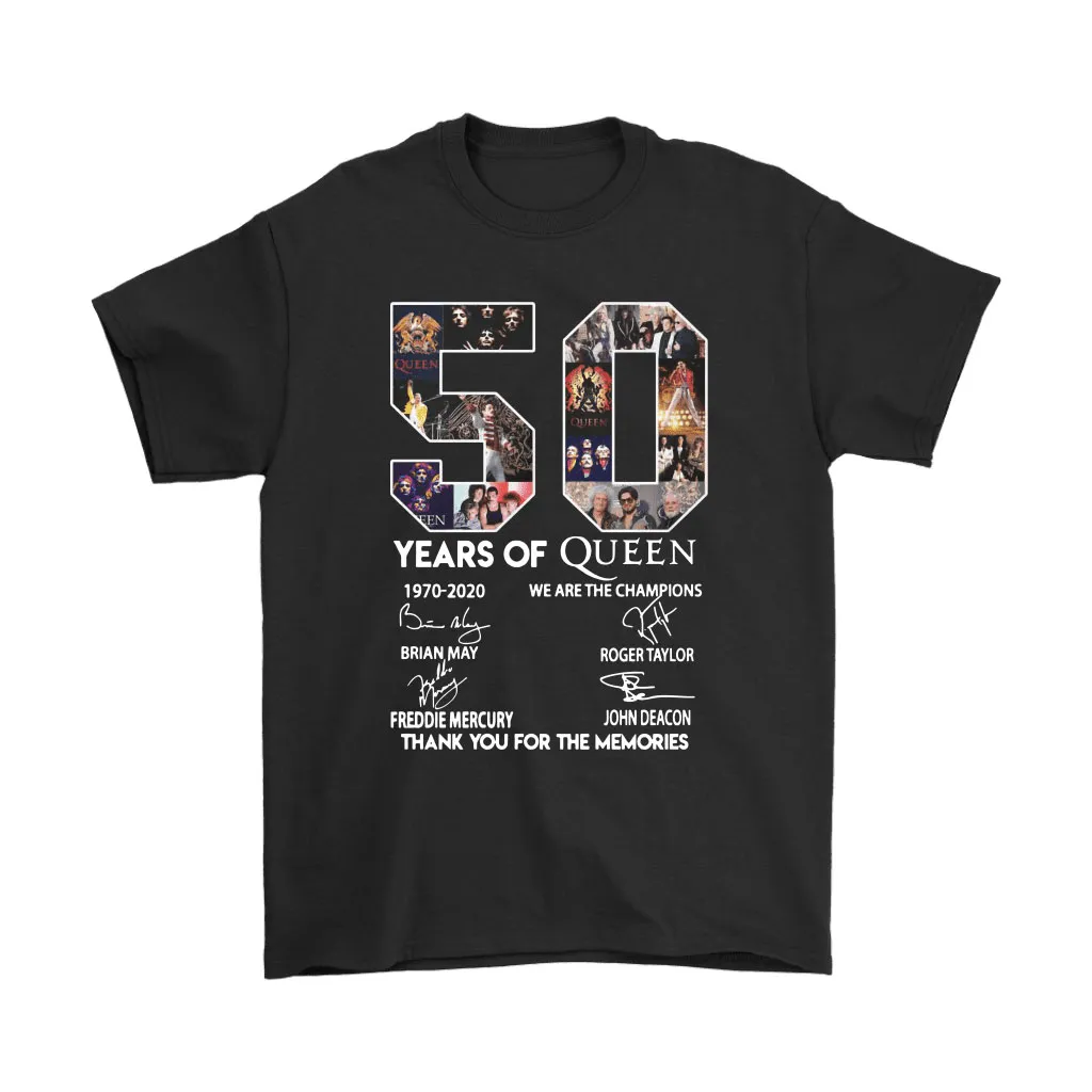 50 Years Of Queen Thank You For The Memories Signatures Unisex T-Shirt, Hoodie, Sweatshirt