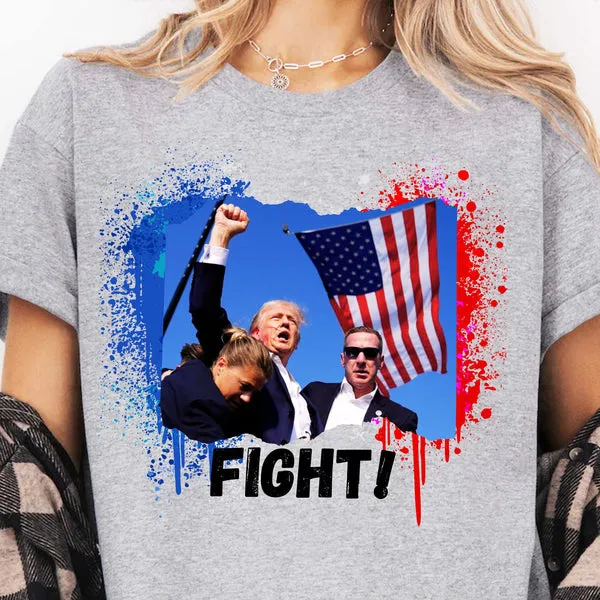 Trump Fight 2024 Shirt Pennsylvania Rally, Shirt Black