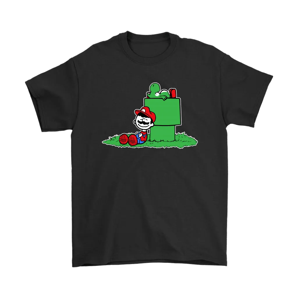 A Boy And His Dino Mario Mashup Snoopy Unisex T-Shirt, Hoodie, Sweatshirt