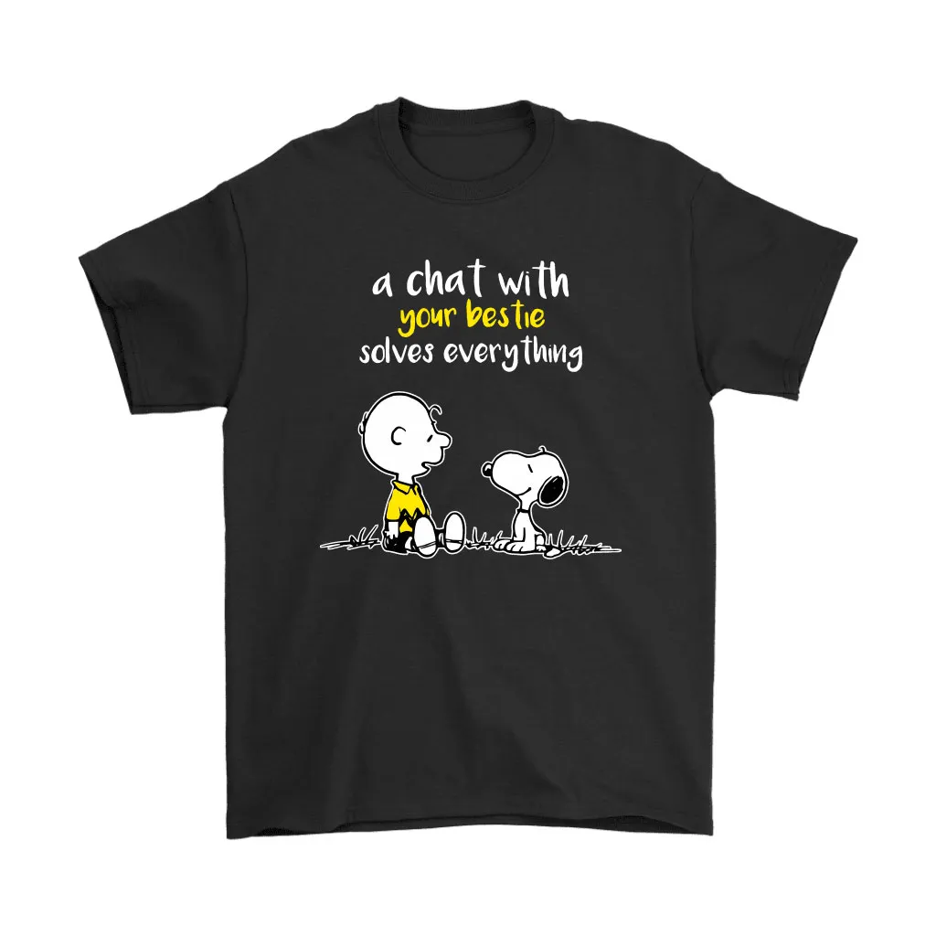 A Chat With Your Bestie Solves Everything Snoopy Unisex T-Shirt, Hoodie, Sweatshirt