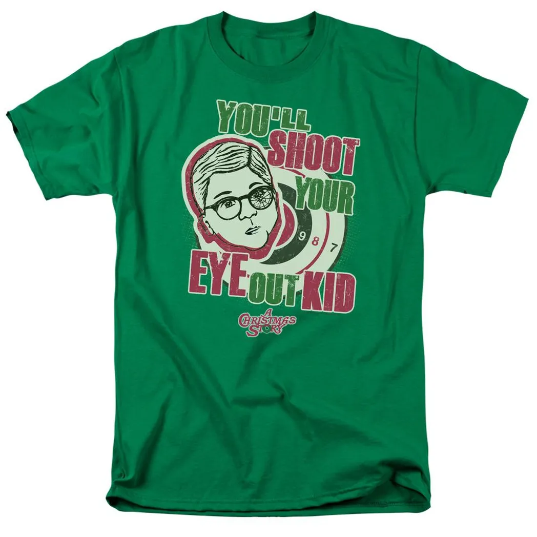 A Christmas Story You&apos;ll Shoot Your Eye Out Mens T Shirt Kelly Green