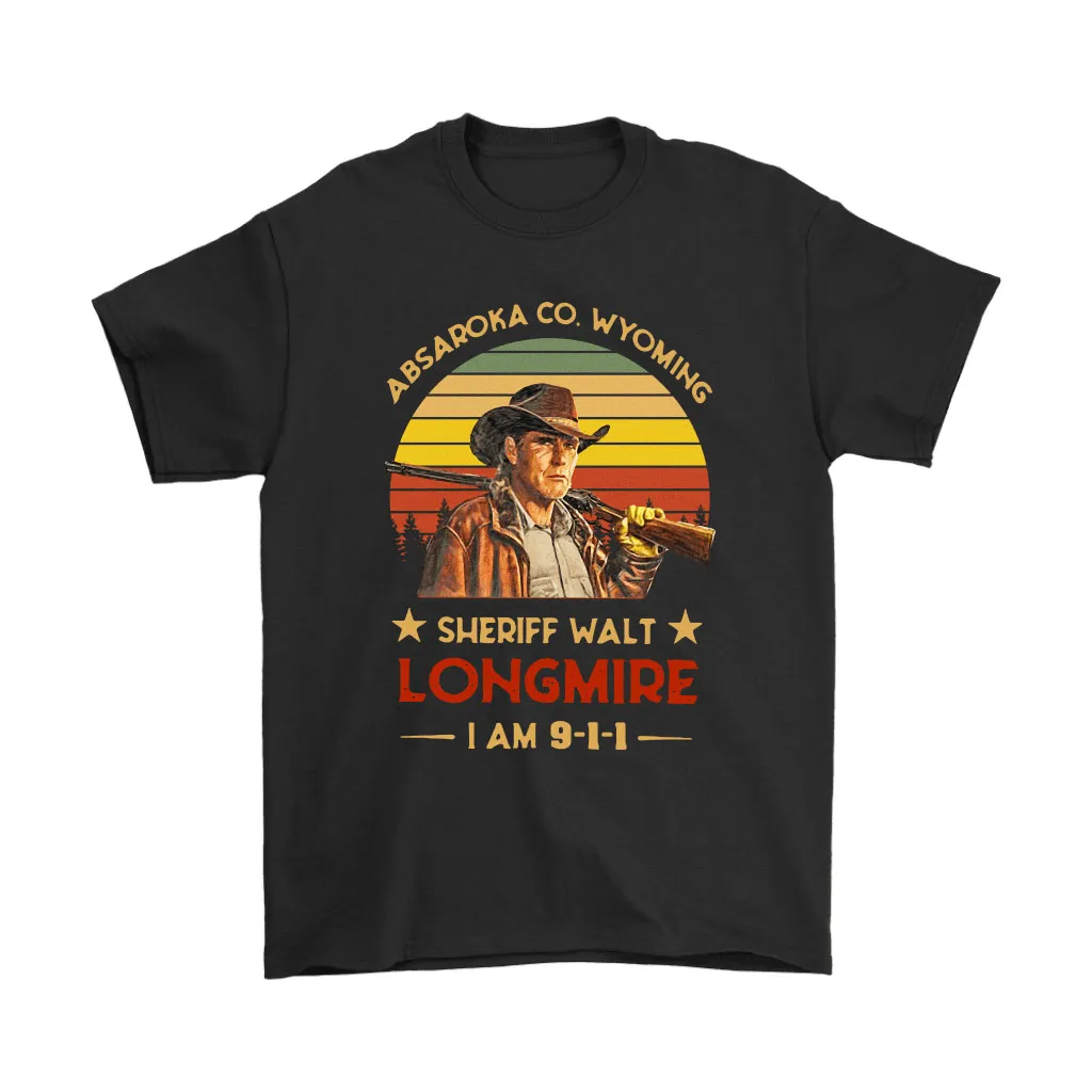 Absaroka Co Wyonming Sheriff Walt Longmire I Am 9-1-1 Vintage Unisex T-Shirt, Hoodie, Sweatshirt