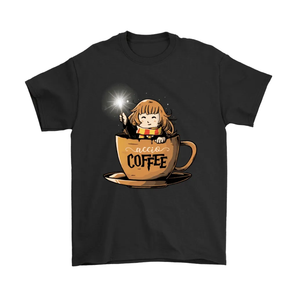 Accio Coffee Cute Wizard In A Coffee Cup Harry Potter Unisex T-Shirt, Hoodie, Sweatshirt