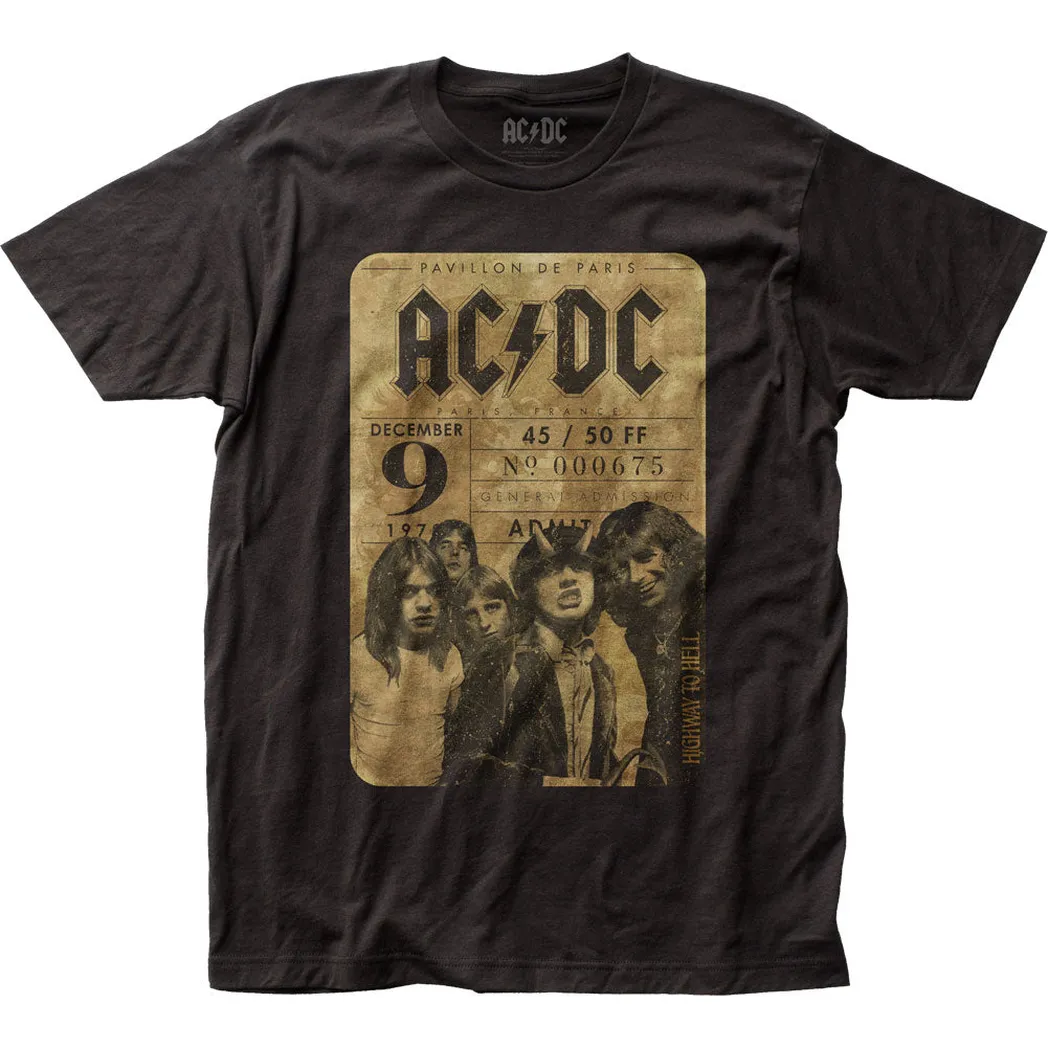 AC/DC Concert Ticket Mens T Shirt Black