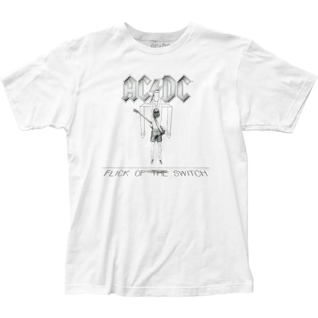 AC/DC Flick Of The Switch Mens T Shirt White