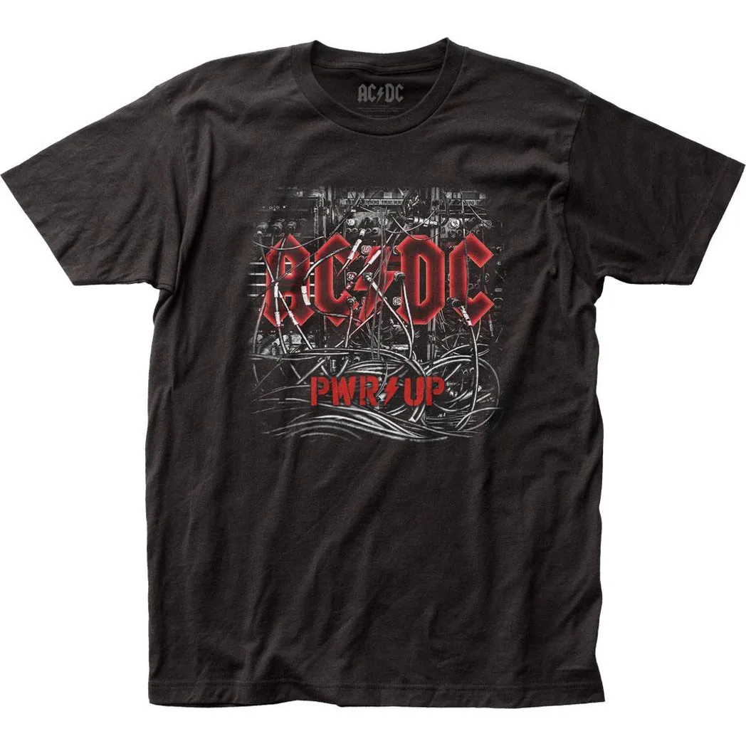 AC/DC PWR Cords Mens T Shirt Black