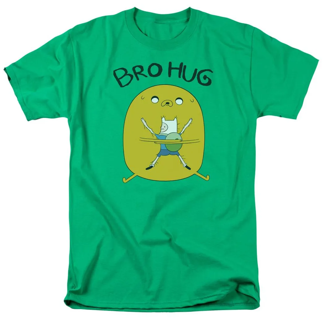 Adventure Time Bro Hug Mens T Shirt Kelly Green