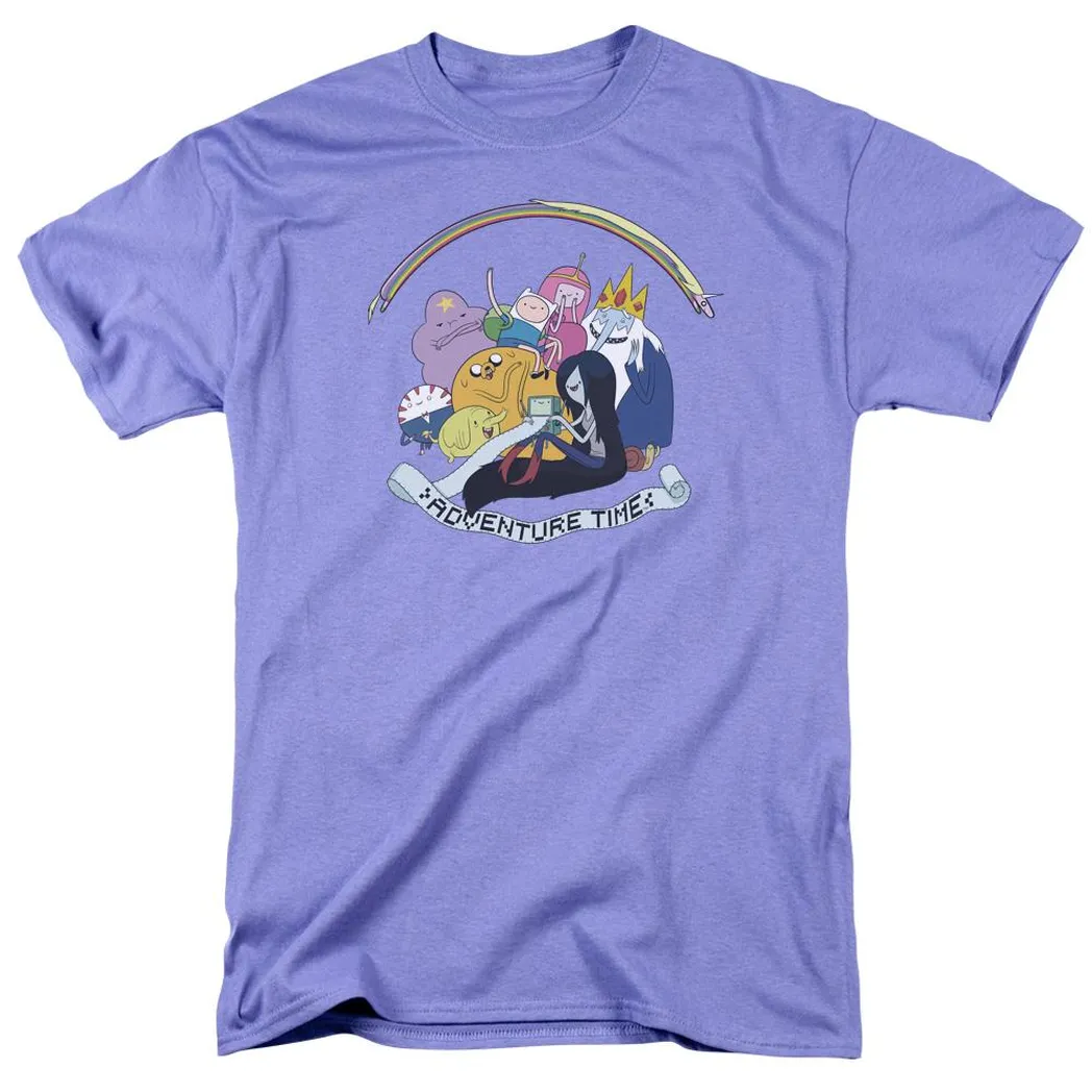 Adventure Time Print Out Mens T Shirt Lavender