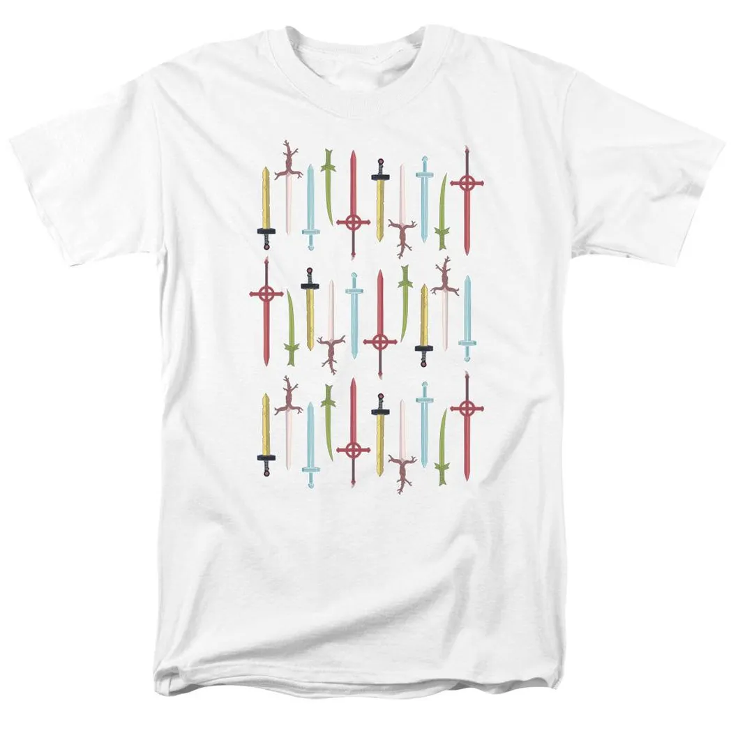 Adventure Time Swords Mens T Shirt White