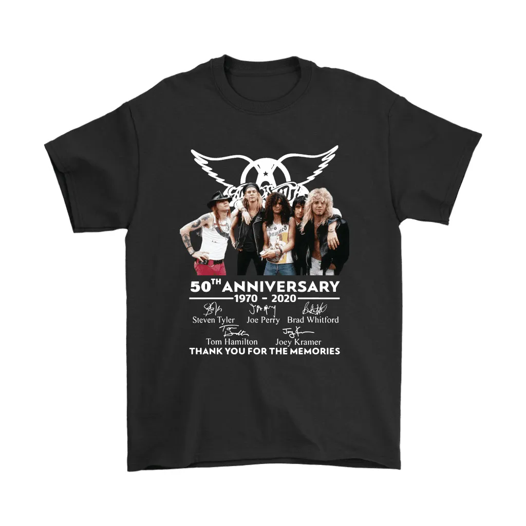 Aerosmith 50th Anniversary Thank You For The Memories Signature Unisex T-Shirt, Hoodie, Sweatshirt