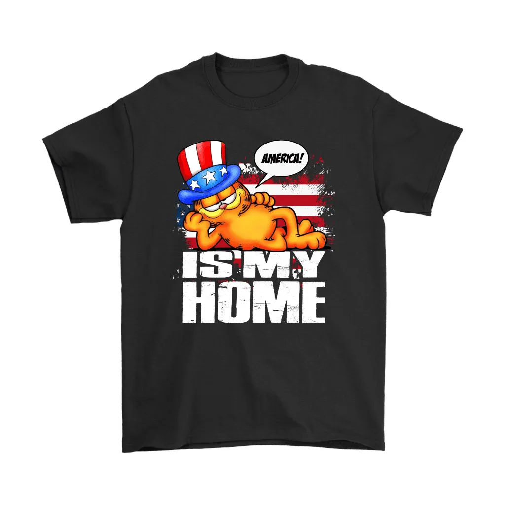 America Is My Home Garfield Independence Day 4th Of July Unisex T-Shirt, Hoodie, Sweatshirt