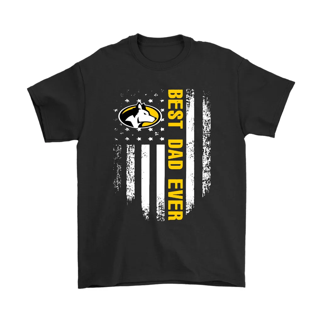 American Flag Best Dad Ever The Michigan Tech Huskies Father Unisex T-Shirt, Hoodie, Sweatshirt