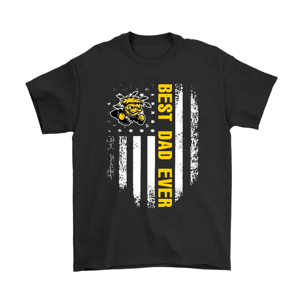 American Flag Best Dad Ever The Wichita State Shockers Father Unisex T-Shirt, Hoodie, Sweatshirt