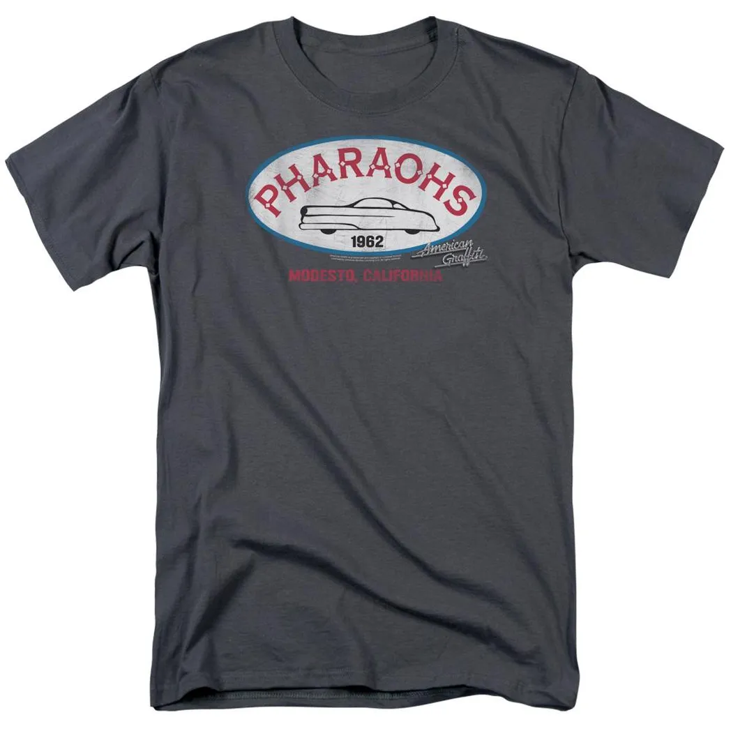 American Graffiti Pharaohs Mens T Shirt Charcoal