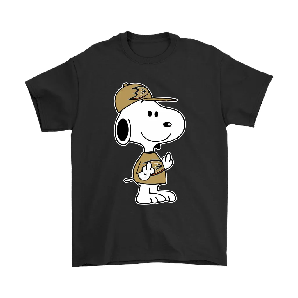 Anaheim Ducks Snoopy Double Middle Fingers Fck You Nhl Unisex T-Shirt, Hoodie, Sweatshirt