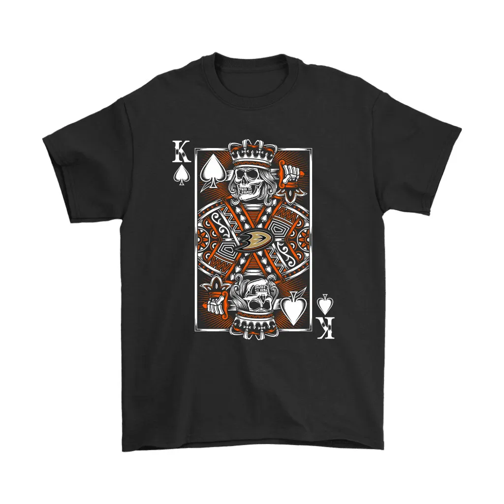 Anaheim Ducks Spade King Of Death Card Nhl Ice Hockey Unisex T-Shirt, Hoodie, Sweatshirt