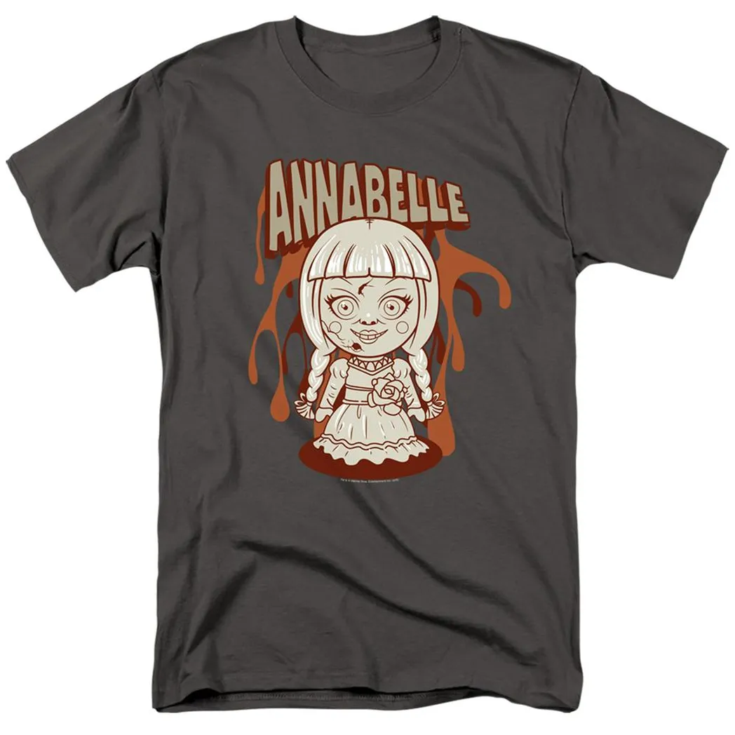 Annabelle Annabelle Illustration Mens T Shirt Charcoal