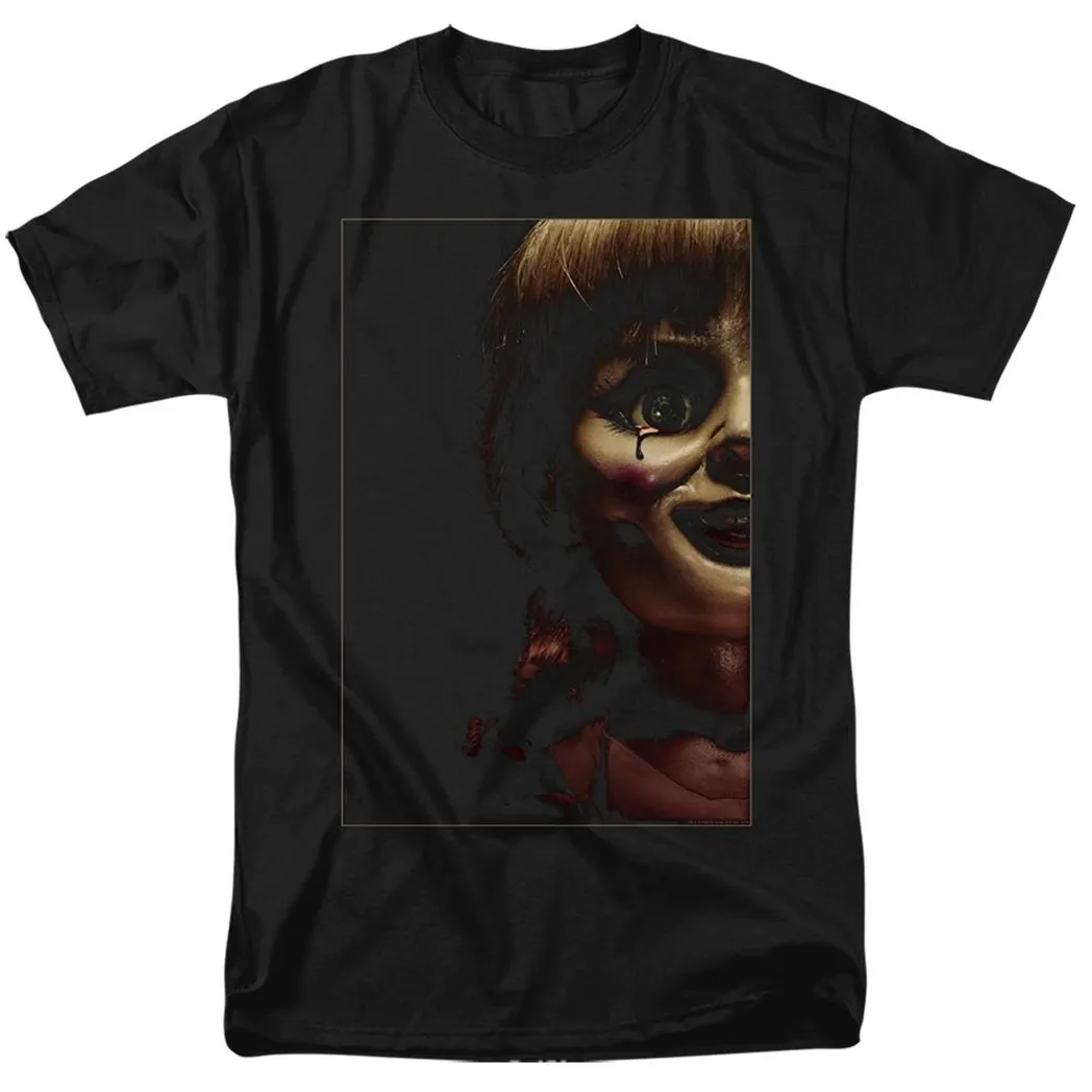 Annabelle Doll Tear Mens T Shirt Black