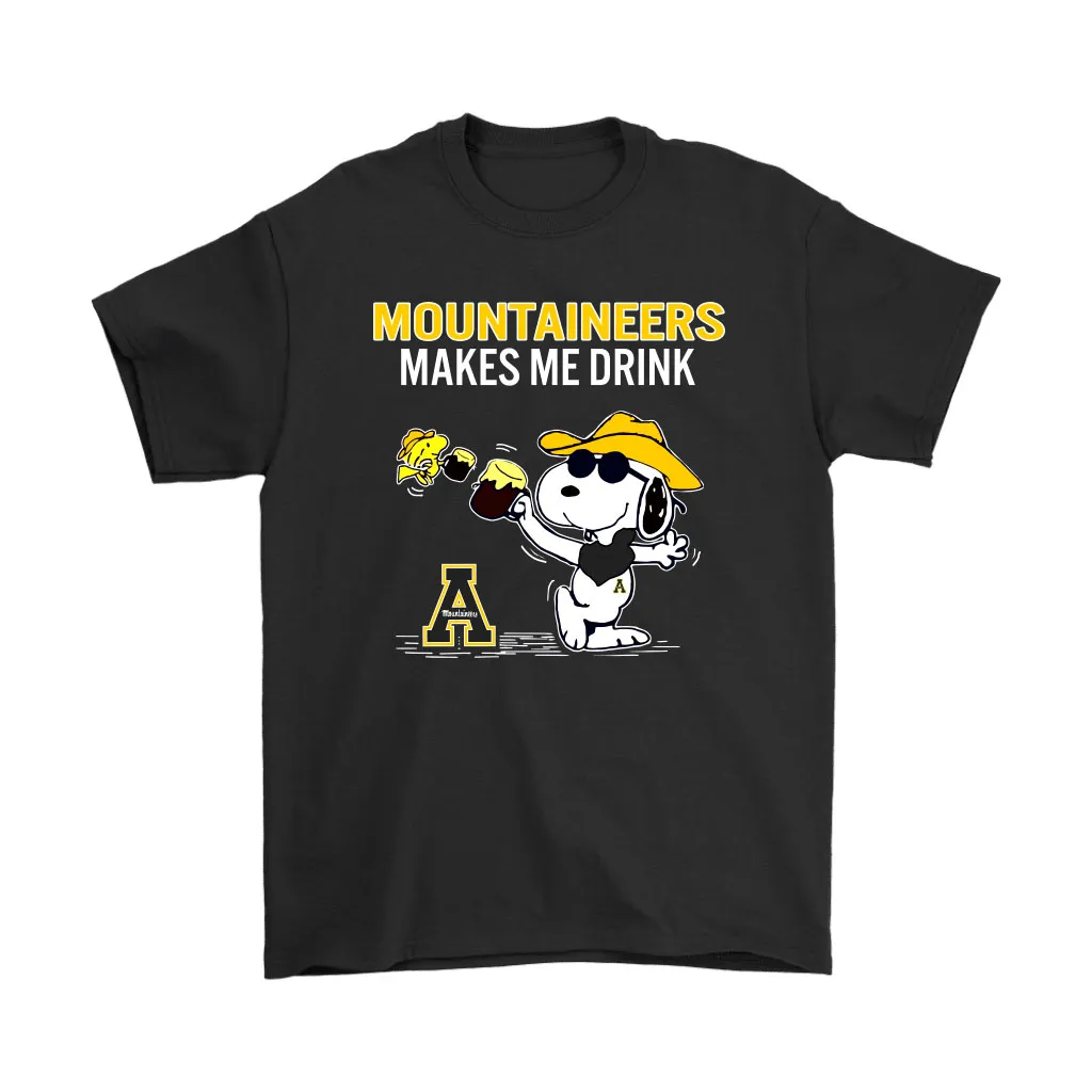 Appalachian State Mountaineers Makes Me Drink Snoopy And Woodstock Unisex T-Shirt, Hoodie, Sweatshirt