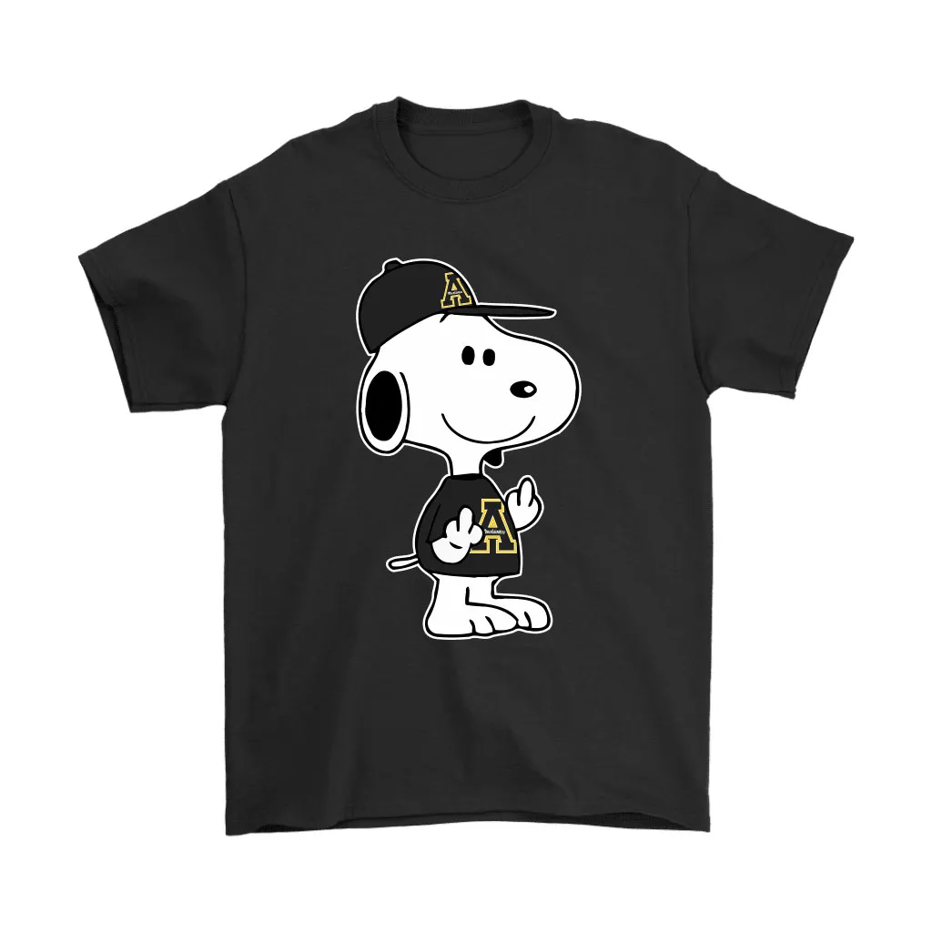 Appalachian State Mountaineers Snoopy Double Middle Fingers Fck You Ncaa Unisex T-Shirt, Hoodie, Sweatshirt